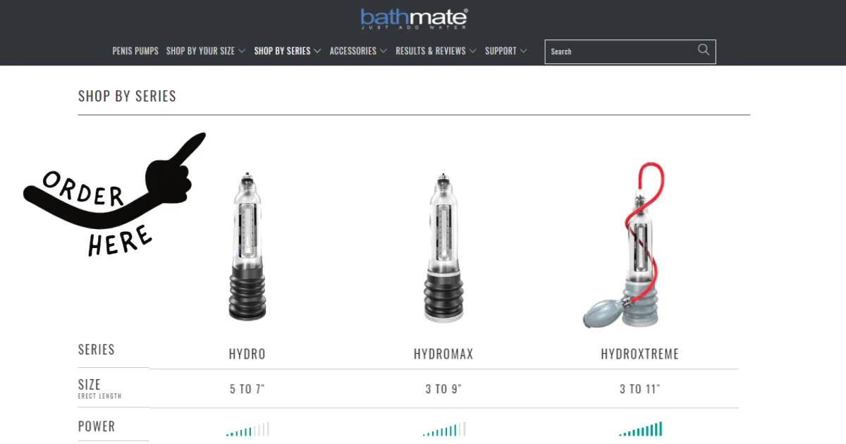 Bathmate official website